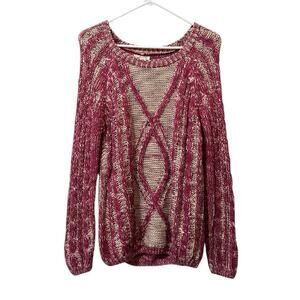 Pretty Good Women Size Large Knit Ribbed Sweater Acrylic Winter Casual Colorful